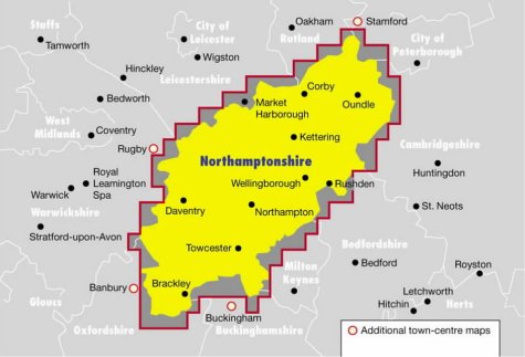 City Travel Guides Discounted  Books : Ordnance Survey Northamptonshire Street Atlas
