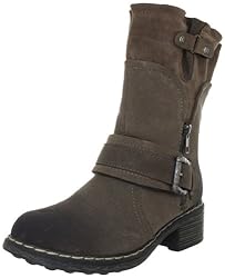 Rieker 90262-45, Damen Bikerboots, Grau (oldelefant/tonerde 45), EU 39
