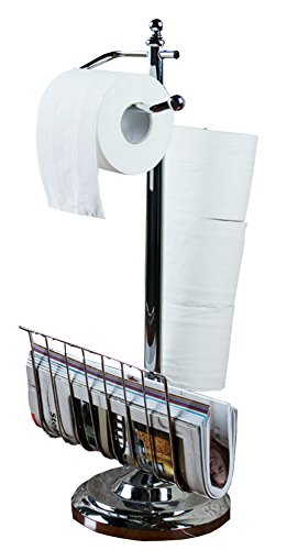 Toilet Paper Holder with Magazine Rack