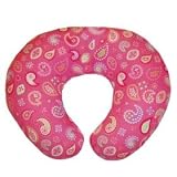 Boppy Pillow Bare Naked with Pink Paisley Slipcover
