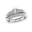 14K White Gold 1/2 ct. Diamond Engagement Set