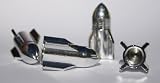 Anodized Aluminum Alloy Valve Stem Cap 4 pack Set Silver Rockets