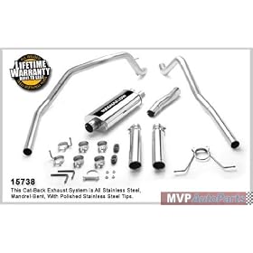 MagnaFlow 15738 Stainless Steel Dual Cat-Back Exhaust System