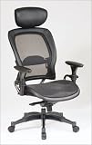 Matrex Back and Seat Ergonomic Chair with Adjustable Arms Headrest 2-to-1 Knee Tilt Control and Gunmetal Finish Base By Office Star