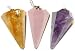 Set of 3 Pendulums Citrine-Rose Quartz-Amethyst
