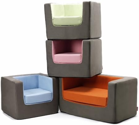 Cubino Chair (Charcoal/Orange)