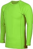 Mens Long Sleeve Snug Fitting Rash Guard, Swimming Shirt, UV Protection 50+