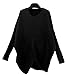 YeeATZ Cyber Monday Fashion Personality Asymmetrical Pullover Sweater(Black)