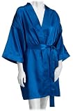 : Intimo Women's Poly Charmeuse Robe, Royal, Small