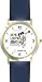 Habit 2 - New Year's Resolution (English Text) - DELUXE TWO-TONE WATCH from THE 7 HABITS - WATCH COLLECTION BY WATCHBUDDY&reg; - Arabic Numbers - Blue Leather Strap-Size-Children's Size-Small ( Boy's Size & Girl's Size )