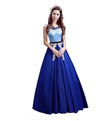 A-line Lace-Up Applique Scoop Neck Satin Quinceanera Dress 