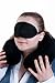Sleepmax Advanced Ultra Soft Memory Foam Travel Neck Pillow Kit w/ Eye Mask and Ear Plugs