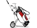 Miniature gadget golf caddy & bag desktop pen set - White