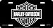 Harley Davidson Black with Grey Bar & Shield License Plate