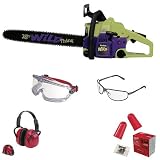 Tools & Hardware : Poulan 2375 Wild Thing 18' 40cc Gas Chain Saw with Milwaukee Safety Equipment Kit: Goggles, Glasses, Ear Plugs and Ear Muffs