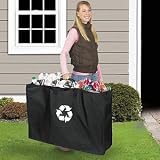 Whitmor 6863-3484-BLK-BB Aluminum Handle Triple Recycle Sorter Black