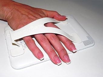 Ezegrip White - The Thinnest and Lightest Ergonomic Handle for Your Tablet & Ereader. Compatible with iPad, iPad Mini, Samsung Tab & Note, Nook Color, Toshiba and so Many Other eReaders & Tablets Measuring Larger Than 6x4 Inches