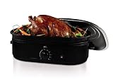 Oster CKSTRS18-BSB 18-Quart Roaster Oven with Self-Basting Lid, Black Finish