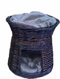 CAT DOG BASKET RUSTIC 2 TIER BED WITH CUSHION