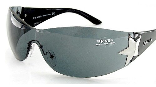 AUTHENTIC PRADA SPR 72G SPR72G 1BC-1A1 Coal Lenses & Silver Coal Frame SUNGLASSES Size 01-40-115