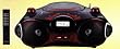 Cornet Portable CD / MP3 Player Boombox with USB/SD Input Slot w/ Aux & iPod Connection (BH-426)