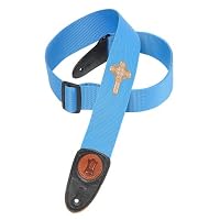 Levy's Leathers MSS8CC-LTB 2-inch Polypropylene Strap with Embroidered Celtic Cross,Light Blue