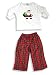 Sara's Prints - Girls Holiday Santa Pajama Set, Red, White