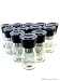 New Set of 12 Glass Spice Shaker Mills Grinders Jars