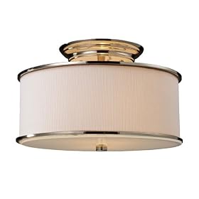 ELK Lighting 20061-2 Lureau 2 Light Semi Flush Mount in Polished Nickel