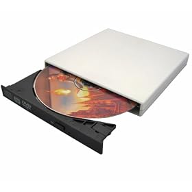 White USB2.0 SLim External 8x CD DVDRW Dual Layer IDE Drive for ASUS Eee PC 900HA 900 901... by Brainydeal