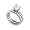 Nickel Free Sterling Silver Princess Cut 15mm Clear Cubic Zirconia with 6mm Cubic Zirconia on each side Polish Finish 3mm Band Engagement Ring Size 5