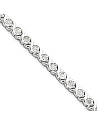 .5 Carat Hugs and Kisses Diamond Tennis Bracelet in Silver - 7 inch