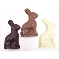 6 Individually Wrapped Dark Chocolate Easter Bunnies Measures 3.5 Inches