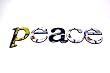 Recycled Tin Words - (peace)