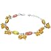 The Stainless Steel Jewellery Shop - Fashion Crystal Glass Beads Oval Ball Charm Bracelet/Anklet