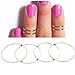Mokingtop Fashion New 5PCS/Set Rings Urban golden Stack Plain Cute Above Knuckle Ring Band Midi Ring