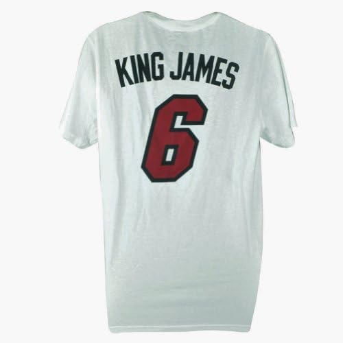 NBA Adidas Miami Heat LeBron King James #6 Name & Number MVP Tee Tshirt Medium