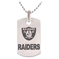Men’s NFL Titanium Dog Tag with Chain- Raiders