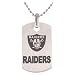 Men's NFL Titanium Dog Tag with Chain- Raiders