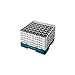 Camrack Glass Rack, W/5 Extenders, Full Size, 49 Compartments, 2-7/16