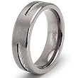 6.5mm Titanium Ring with Stainless Steel Cable (Sizes 7-12)