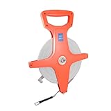 uxcell　巻尺　メジャー　グラスファイバー　プラスチック　長さ　100M　オレンジ　レッドフレーム