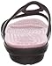 Crocs Women's Sanrah T-Strap Sandal,Espresso/Petal Pink,7 M US