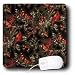 Lee Hiller Designs Holidays Christmas - Christmas Male and Female Cardinals, Mistletoe on Black - Mo