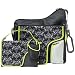 JJ Cole Collections System Diaper Bag, Black Damask