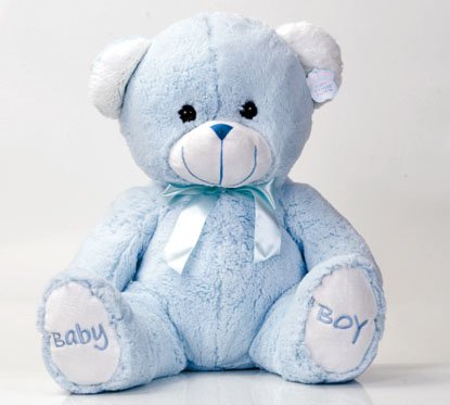 Baby Boy 20cm Blue Teddy Bear Baby Posh Paws