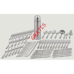 GR�WE Tafelbesteck 68-tlg. f�r 12 Pers. + GRATIS 0,75 L Isolierflasche