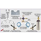 Deluxe Double Faucet Draft Tower Kegerator Conversion Kit