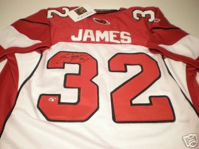 Edgerrin James Autographed Arizona Cardinals Authentic Reebok Jersey