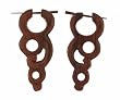 Natural Wood - Bilog - Tribal Earrings (48x25mm)